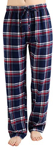 JTPW Herren 100% Baumwolle Flanell Bequeme Pyjama/Lounge Bottoms mit Taschen