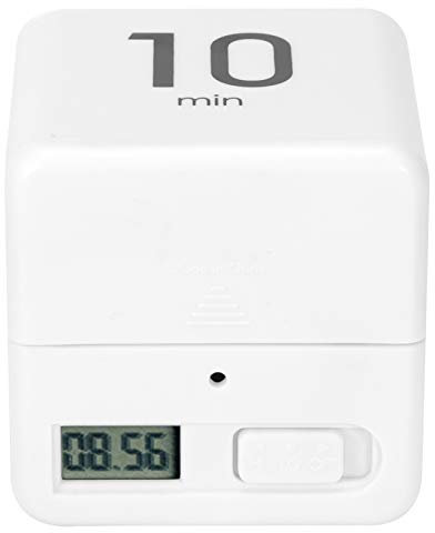 Temporizador con Sensor de Gravedad, gestión del Tiempo de 1, 3, 5 y 10 Minutos, Temporizador de Cuenta atrás en Forma de Cubo con Pantalla para Aprender, cocinar y Hacer Ejercicio(1‑3‑5‑10)