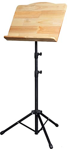 Notenständer Notenpult Tragbar Musikhalter für Kinder Musiker Männer, Holz Metall Ipad Aufbewahrungsregal Stativ, Konzertkirchenschule, 31-67 Höhenverstellbar (Color : Wooden Color)