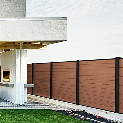 WPC Sichtschutzzaun Hof Hinterhof Terrassen Sichtschutz Wand Leitplanke Zaun, Kunststoff-Holzlatten- Und Sichtschutz-Halter-Set Für Deckorators Patio Deck Shower Porch, Deck Privacy / Patio Screens