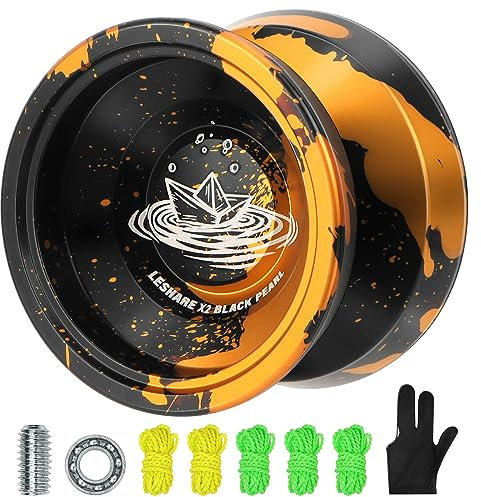 REAQUE JoJo Profi für Kinder / Erwachsene, Professionelles Aluminium-Jo-Jo, Zwei Sätze von Lagern, Nicht ansprechende Lager / empfindliche Lager Yo-Yo, für Anfänger und professionelle Spieler