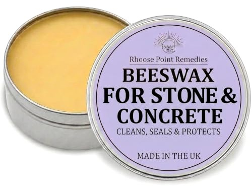 Premium Beeswax Polish for Stone & Concrete 200ml - Cleans, Seals & Protects Marble, Granite, Quartz, Slate, Ceramic Surfaces - Water-Resistant Long Lasting Finish - Food Safe - UK Made