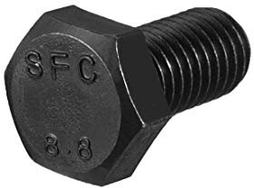 XYWHPGV M10x16mm Sechskantschrauben Schrauben Verschluss Grad 8.8 Kohlenstoffstahl Schwarz 10 Stück(66f34 a29ab c7148 49f28 ddc8d e7b06
