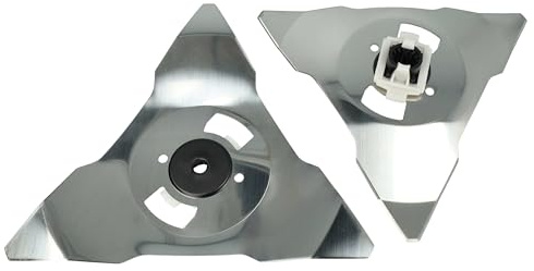 vhbw 2 x reservknivar kompatibla med Robomow RS612 (2014–2015) gräsklippare – ersättningsblad silver, rostfritt stål