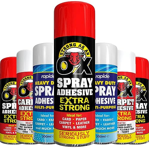 1 x Saao Regular Adhesive Glue Spray 500ml Strong as an Oax Aerosol Extra Hold Grip Bond Underlay Carpet Tiles Flooring