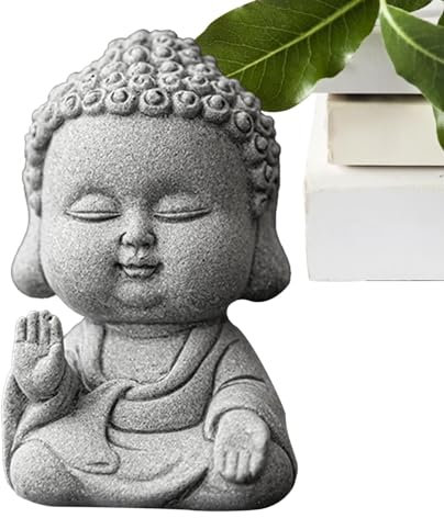 Buddha-Statue-Ornamente,Buddha-Schreibtischstatue,Kleine Statue Teeornamente | Meditations-Buddha-Dekoration, kleine Statue, Tee-Ornamente, Siltstone-Gartendekoration für Tisch, Terrasse