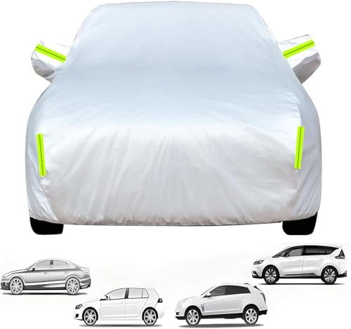Wasserdicht Autoabdeckung für 𝖡𝖬𝖶 3er Cabrio E46 Vollgarage Autoplane Staubdicht Schneesicher Regensicher,mit Seitlicher Reißverschluss,Einfach zu bedienen(Size:86;Color:Silber)