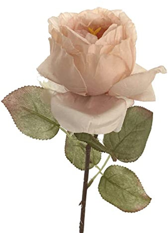 Sunicon Artificial Rose Flower, Artificial Silk Flowers Faux Rose Flower Long Stems Bouquet, Exquisite Fake Rose Centerpiece Decoration, for Home Bedroom Wedding Table Decoration (Champagne)