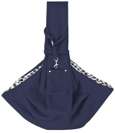 VARKAGE Tragetuch Hund und Katze, Hundetasche Zum Umhängen, Tragetasche Hund für Spaziergänge und Aktivitäten Im Freien, Tragekraft bis 15Kg (Marineblau)