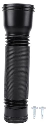 Tyenaza Prolunga per pluviali per grondaia, Prolunga per pluviali Rotonda in PE, Prolunga di Scarico Estensibile per Villa all'aperto (Black)