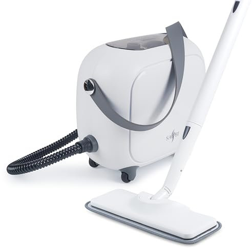 SA BI High Pressure Steam Cleaner, 135°C – Professional Multi-Surface Steamer for Floors, Tiles, Grout, Cars & Upholstery – Chemical-Free Cleaning, 17 Accessories Kit, 45min Runtime