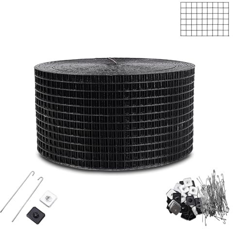 MEFBANT Sonnenkollektor-Vogelschutzgitter, Netz, 20,3 cm x 30,5 m, mit 70 Aluminium-Verschlüssen für separate Tiere, Tauben usw. von Solarmodul.