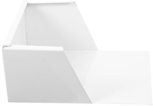 Vaguelly Protège-gouttière à Grosse Capacité Blanc en Alliage D'aluminium Collecte Rapide D'eau de Pluie Bloc Anti-éclaboussures Simple à Utiliser sur Bâtiments
