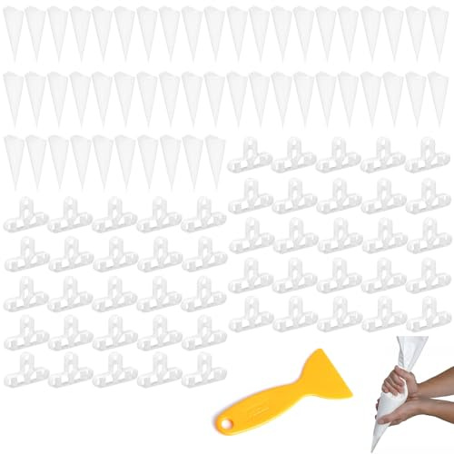 Sac de Jointoiement,50pcs Sac de Mortier,Sac de Coulis,50pcs Entretoises de Carrelage,Sac à Coulis Maçonnerie,Sac à Coulis Maçonnerie,Sac de Scellant de Ciment,pour Calfeutrage et Crochet Coutures
