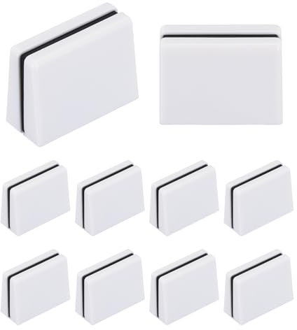sourcing map Lot de 10 boutons de potentiomètre universels en plastique pour console de mixage et contrôleur DJ Blanc