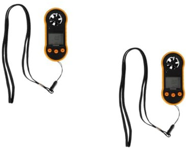 Toyvian 2 Pièces Anémomètre à main débitmètre d'air anémomètre de vent portatif anémomètre numérique mesure de la vitesse de l'air jauge de débit d'air mesure du débit d'air Plastique