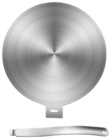 Distribuidor de calor de cocina de inducción, placa adaptadora de acero inoxidable, mango de mango de alta eficiencia para conductores de calor