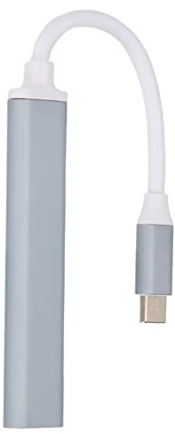 Keenso High Speed USB C Hub 4 in 1 Thin USB Docking Station Adapter for Keyboard Printer Mobile Phone, Aluminum Alloy Material for Home Office (Gray)