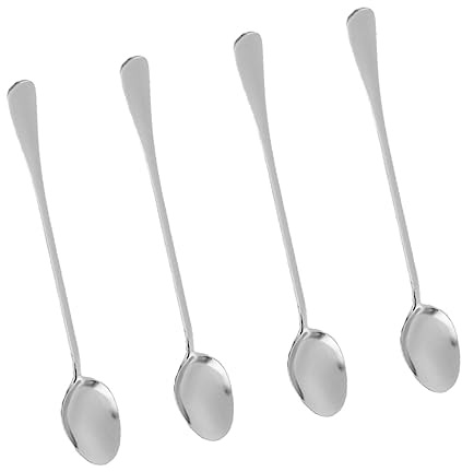 ULTECHNOVO 8 pièces Cuillères à Café Long Manche Acier Inoxydable Lot de Cuillères pour Agiter Café Thé Desserts et Glaces Élégant et Pratique