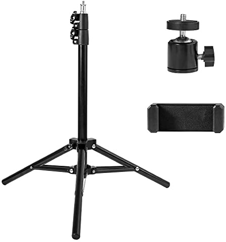 Accesorios Para Microscopios Soporte de luz trípode ajustable for fotografía con tornillo de 1/4 for Softbox anillo de luz LED proyector de nivel de cámara de teléfono Durabilidad Y Rendimiento Confia