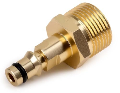 HONGLINSONG High Pressure Washer Adapter with Quick Connect Hose Fittings, Brass Pressure Washer Plug, M22 14MM Washer Gun Hose Pipe Convert Tool for Karcher Washer Gun
