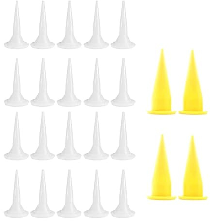 Rdxanc 24Pcs Reusable Sausage Caulking Guns Tips Cone Nozzles Caulk Nozzle Applicator Replacement Extension Tool Supplies