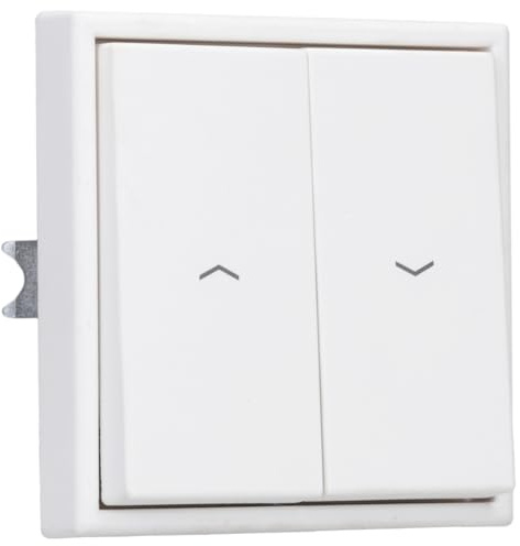 JUNG Serie LS Set 509VU Jalousie-Wippschalter Schneeweiß Matt | mit 509VU Jalousie-Wippschalter, LS995PWWM Wippe für Jalousie-Schalter, LS981WWM Rahmen 1-fach