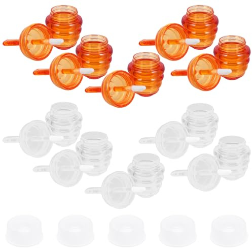 Tube de Gloss à Lèvres DIY 5ml en Abs, Lot de 10 Marron | Contenants Réutilisables et Étanches, Format Léger pour Soin ou Gloss, Style Nid D'abeille