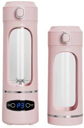 FACAIIO Exprimidor portátil de 600 ml con 12 cuchillas de acero inoxidable, licuadora recargable por USB para batidos y jugo fresco, compatible con carga tipo C, sin BPA, fácil de limpiar para viajes