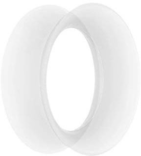 Treuheld® Silikon Flesh Tunnel | Durchsichtig | dünn | 16 Größen