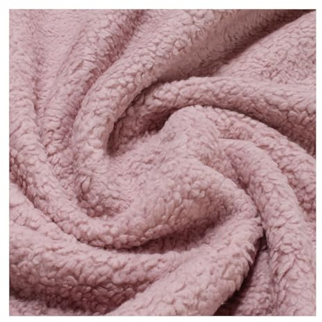 Stoff am Stück Stoff Baumwolle Plüsch Teddy rosa Webpelz weich flauschig