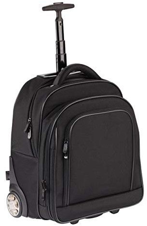 Rucksack Trolley Laptop Rollen Schulrucksack 47 cm Schwarz Dermata