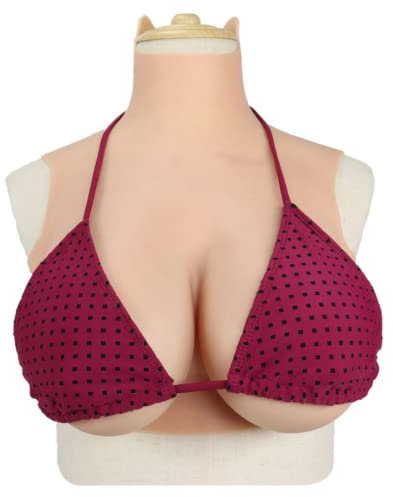 USUWE Cross Cover Silicone Breast prothèse Mammaire Silicone Breast Pad Chapeau de Bài, Double et Confortable pour Les Hommes et Les Femmes(Blanco,Tasse C remplie de Silicone Entreprise)
