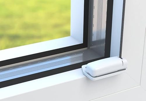 Cosiflor Plissee verspannt Montageplatte schmalen Falz, Schaubmontage im Fenstrrahmen bei geringer Falztiefe 4 Stück incl. Befestigungsmaterial für Spannschuhe