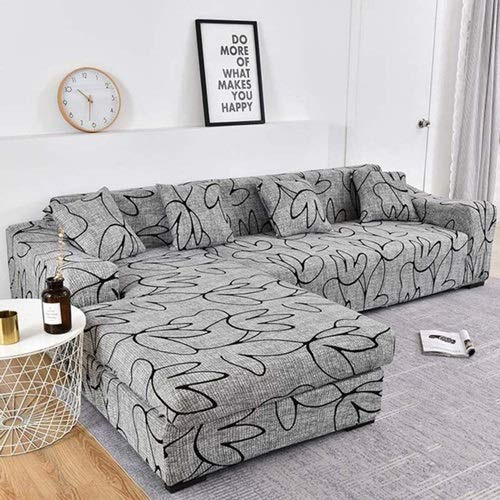 Couchbezug L Form 1/2/3/4 Sitzer,（L-förmiges Ecksofa Sofabezug sollte Zwei kaufen）L-förmiges Ecksofa mit elastischem elastische Stretch Sofa Überwürfe ( Color : B , Size : 2-Sitzer (145-185 cm) )