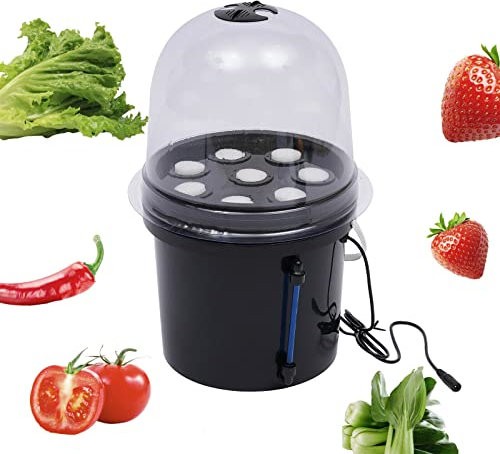 kangten Zimmergewächshaus Anzuchtschale, 5L 8 Löcher Aeroponisches Vermehrungsset Mini Anzuchtkasten Pflanzen Aeroponic Hydroponic Setzling Klonsystem