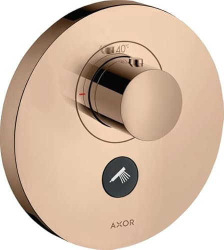 hansgrohe AXOR Starck ShowerSelect round Thermostat Highflow Unterputz für 1 Verbraucher und einen zusätzlichen Abgang, 36726300, Farbe: Polished Red Gold