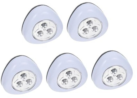 Angoily 5 Stück Led Touch Nachtlicht Kunststoff Warmweiß Batteriebetrieben Für Schlafzimmer Flur Kleiderschrank Mit Praktischer Klopfsteuerung