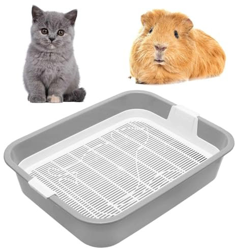 Kätzchentoilette Kleine Katzenklo für Kitten mit Sieb Toilette für Kleintiere Kaninchentoilette Nagertoilette