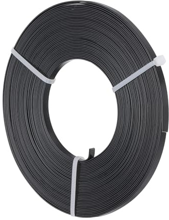 PATIKIL 32.8 Feet Flat Aluminum Wire, 20 Gauge Bendable Anodized Aluminum Wire 5mm Wide Beading Craft Wire for Jewelry Making, Black
