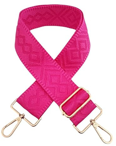 PTNKUIIY väskrem 72–130 cm justerbar axelrem för väskor 5 cm bred axelrem för väskor enfärgad boho-stil ersättning bärrem för väska handväskor gör-det-själv tillbehör – ros