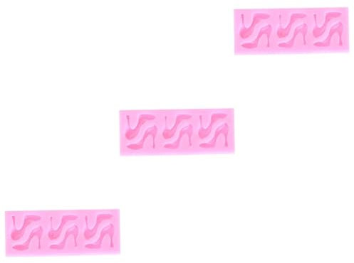 Cabilock Ausstechformen Schuhe 3st Backwerkzeuge Und -geräte Kuchenbackwerkzeuge Kuchenform Backzubehör Rosa