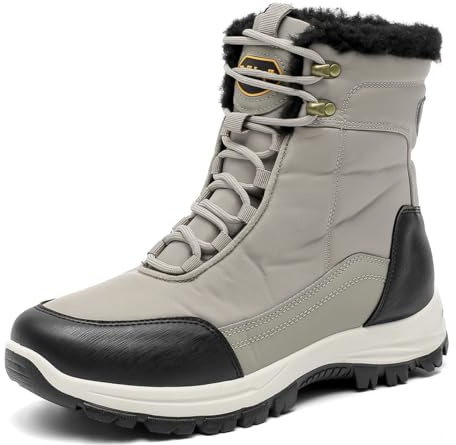 Sowdus Stivali da Neve Uomo Classici Antiscivolo, Scarpe da Corsa a Piedi Nudi, Stivali da Neve Caldi, Foderati e Impermeabili, Scarpe Invernali e Scarpe da Trekking per Attività All'Aperto