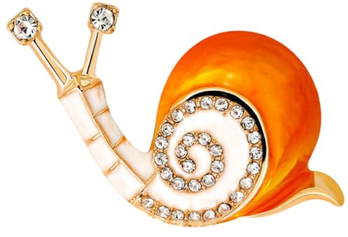 ANDRESLAD Kreative Anstecknadel in Orange Schneckenbrosche Modische aus Legierung zur Dekoration und Vielseitiges Kostüm Accessoire für Erwachsene und Kinder