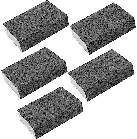 Didiseaon 5pcs High Density Frosted Sponge Block Sanding Blocks for Plaster Sanding Hand-held
