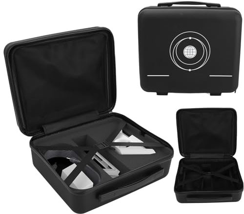 Custodia Rigida Impermeabile per Kit Mini Parabola Satellitare, Custodia da Viaggio Portatile Antiurto per Adattatori, Mini Dischi, Cavi, Staffe, Alimentatori, Supporti a