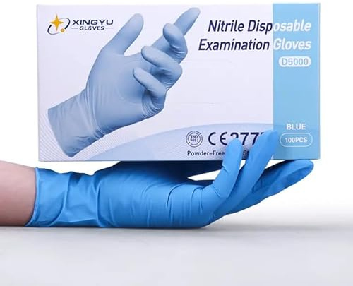 Gedikum 1000 Nitril Handschuhe (10x100), puderfrei, latexfrei, hypoallergen, Einweghandschuhe für Lebensmittel & Medizin, Größen S, M, L, XL (S)