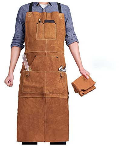 Tablier de soudage résistant à la Flamme de Chaleur en Cuir Tablier de Travail de Travail Lourd, Tablier de soudage en Cuir, résistant à la Chaleur, Accessoires de soudage