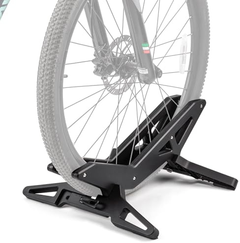 KONG MING CAR Cykelställ – universellt golv cykelstativ för mountainbike/vägcykel kompatibel med däckbredd 30–80 mm, ABS med gummifötter (20 kg lastkraft)