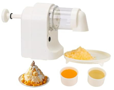 Ucuse Broyeur à glace électrique professionnel et rasé pour la maison, machine tout-en-un, congélateur, machine à glace à raser, 2 moules réutilisables + plateau portable multi-usages avec nettoyage